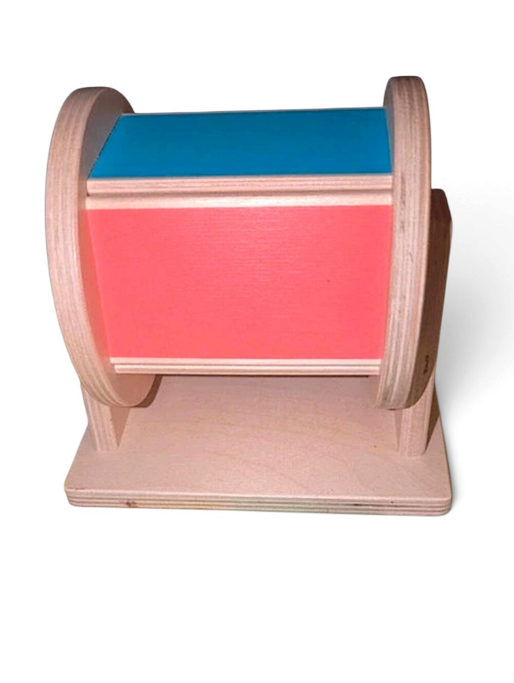 Lovevery Montessori Wooden Rainbow Spinning Drum Sensory Fine Motor Toy Infant